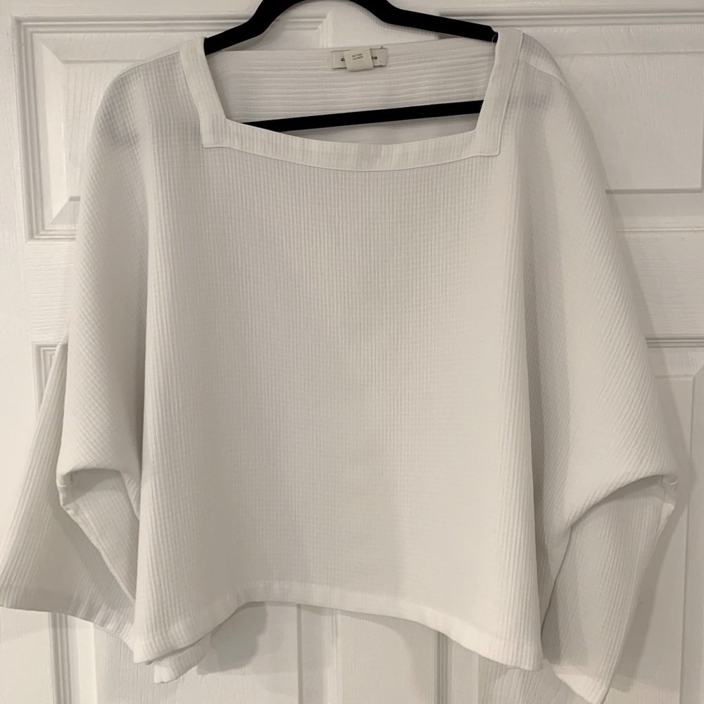 Club Monaco white dolman sleeve blouse size large
